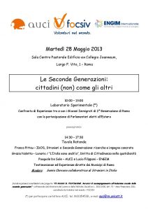 Progetto "Ti Passo il Testimone"